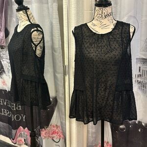 NWT J. Crew Sheer Polka Dot Blouse